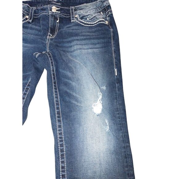 Vigoss The Chelsea Capris Womens 13/14 Blue Denim Grandmacore Westerncore Casual - Picture 3 of 9